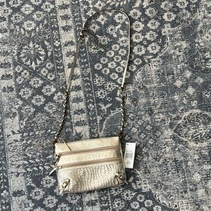 NWT Elliott Lucca Gold Crossbody Bag